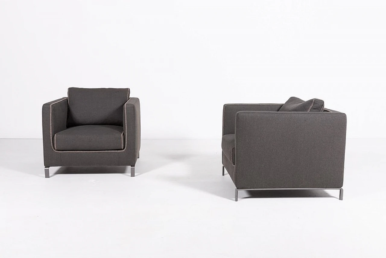 Pair of Armchairs Ray by Antonio Citterio for B&B Italia 2