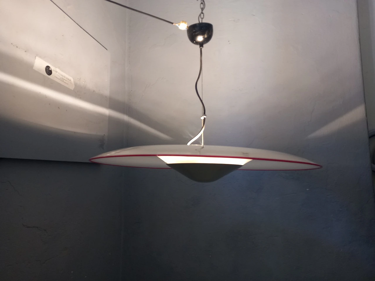 Coppia di lampadari in vetro rosso di Itre Murano, anni '60 2