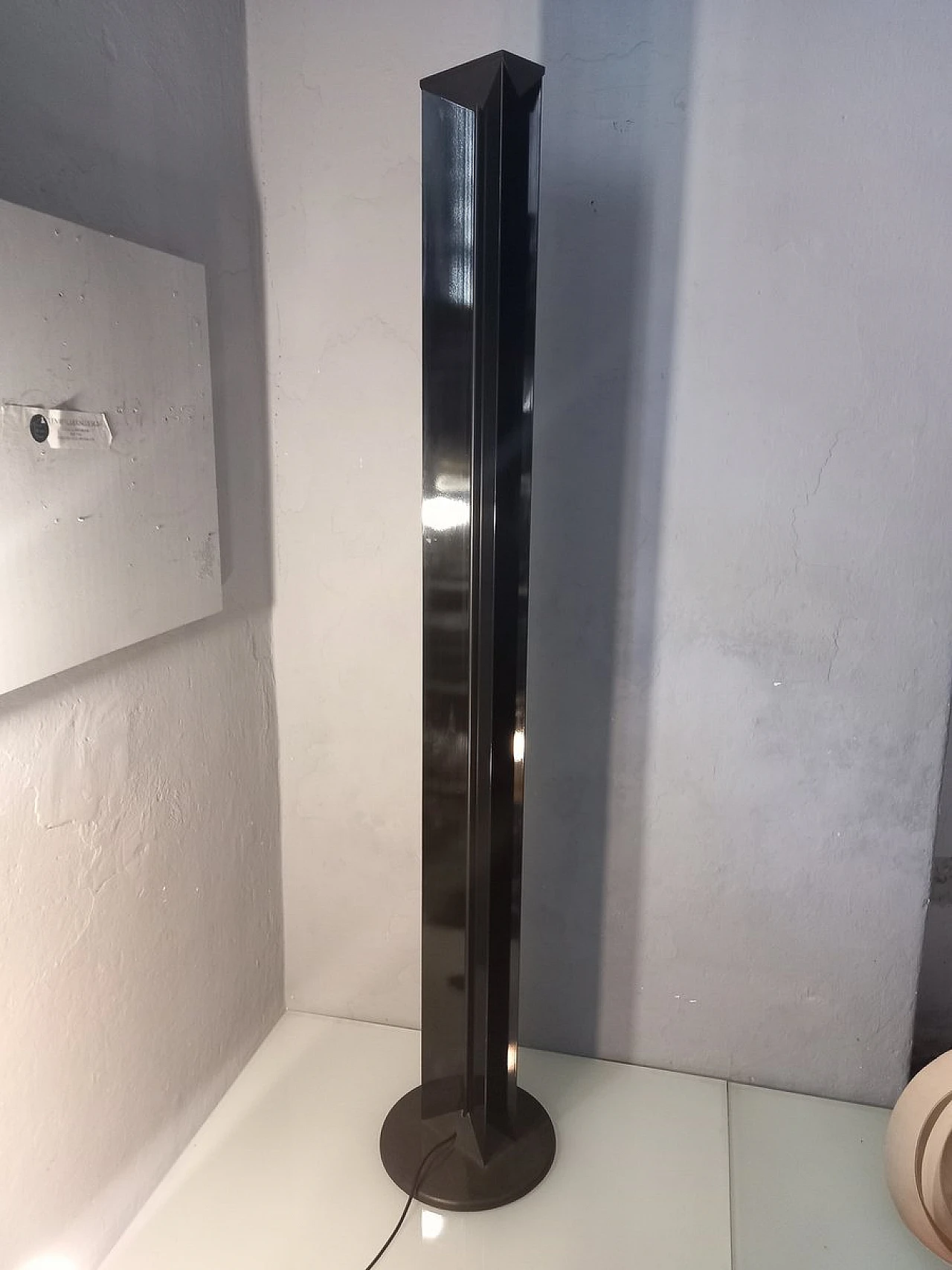 Black Aloe floor lamp by Gianfranco Frattini for Luci, 1980s 3