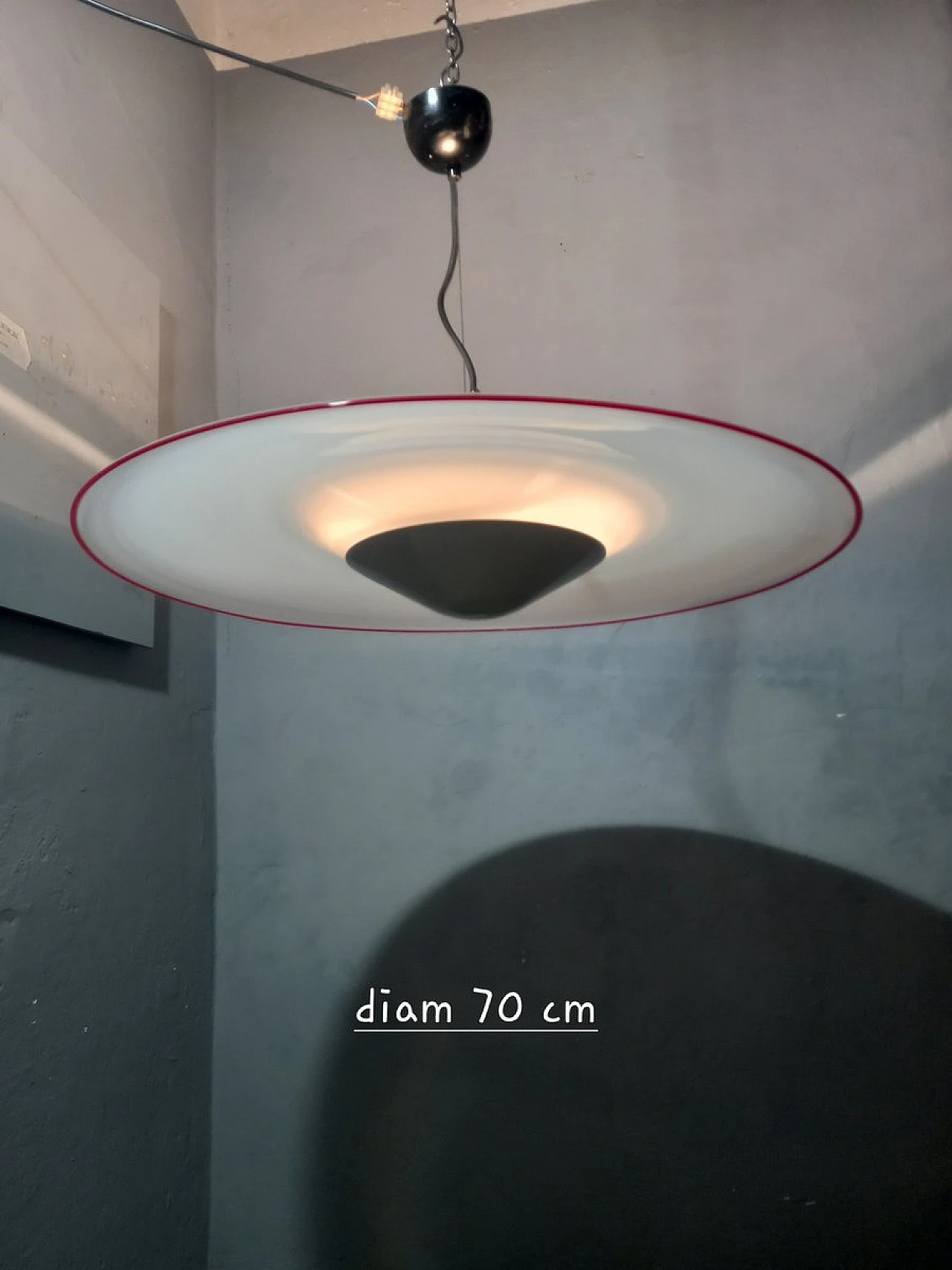 Coppia di lampadari in vetro rosso di Itre Murano, anni '60 3