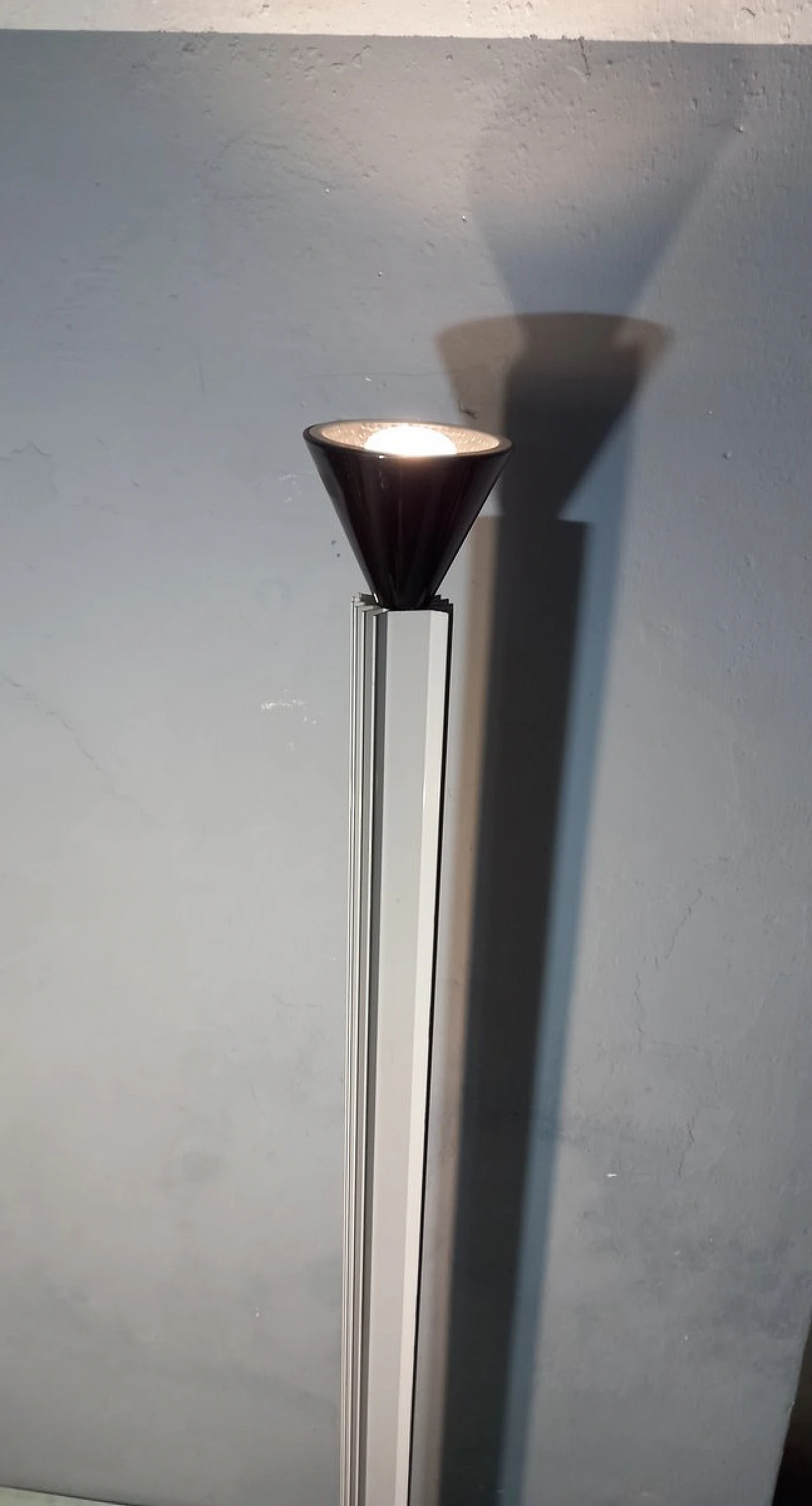 Grey lacquered aluminium floor lamp by Michele De Lucchi, 1990s 4