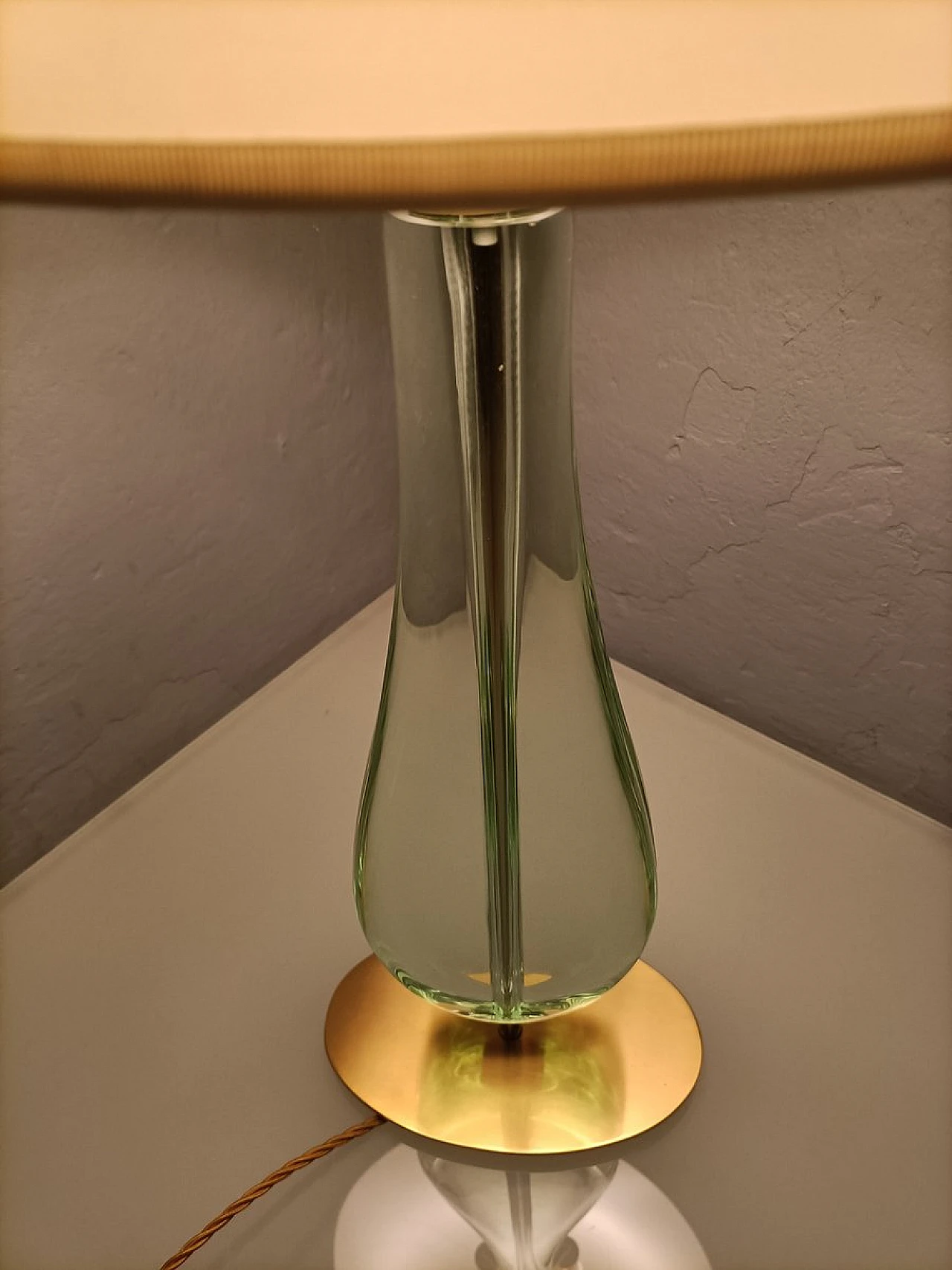 Lampada da tavolo Mod 2206 in ottone e vetro di Max Ingrand per Fontana Arte, anni '50 4