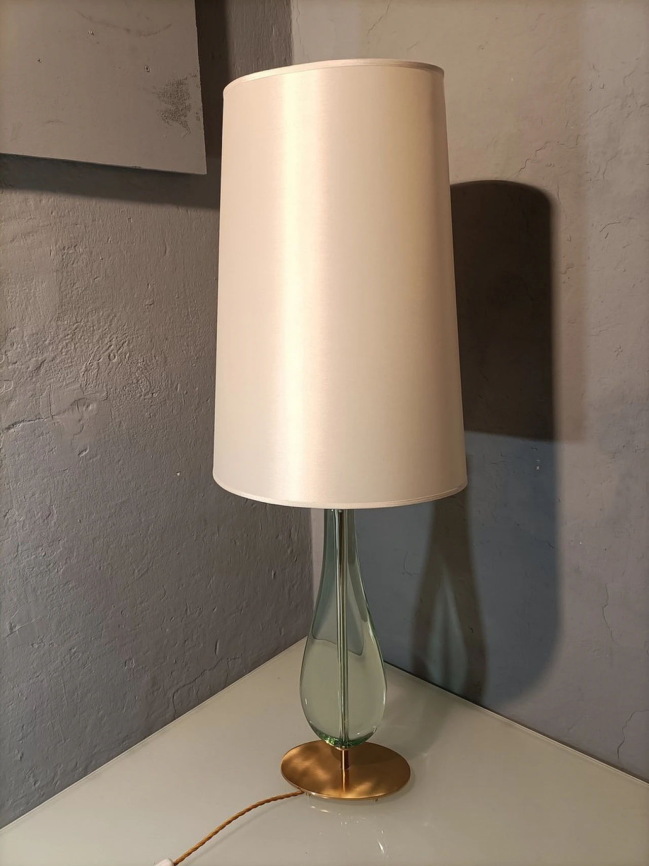 Lampada da tavolo Mod 2206 in ottone e vetro di Max Ingrand per Fontana Arte, anni '50 5