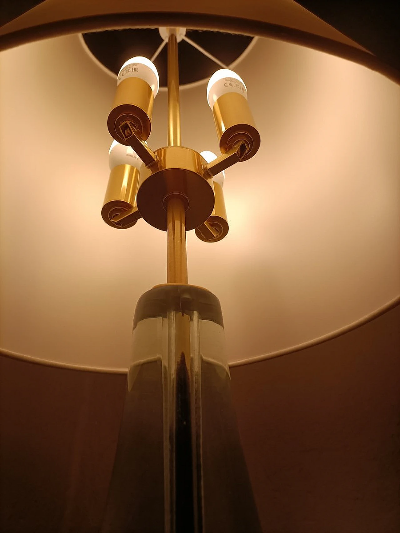 Lampada da tavolo Mod 2206 in ottone e vetro di Max Ingrand per Fontana Arte, anni '50 8