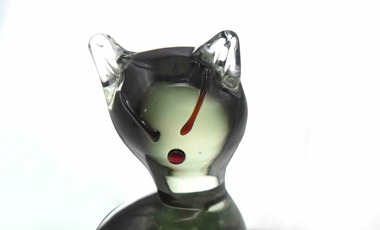 Carlo Moretti, Murano Glass Cat 1980s-1990s 2