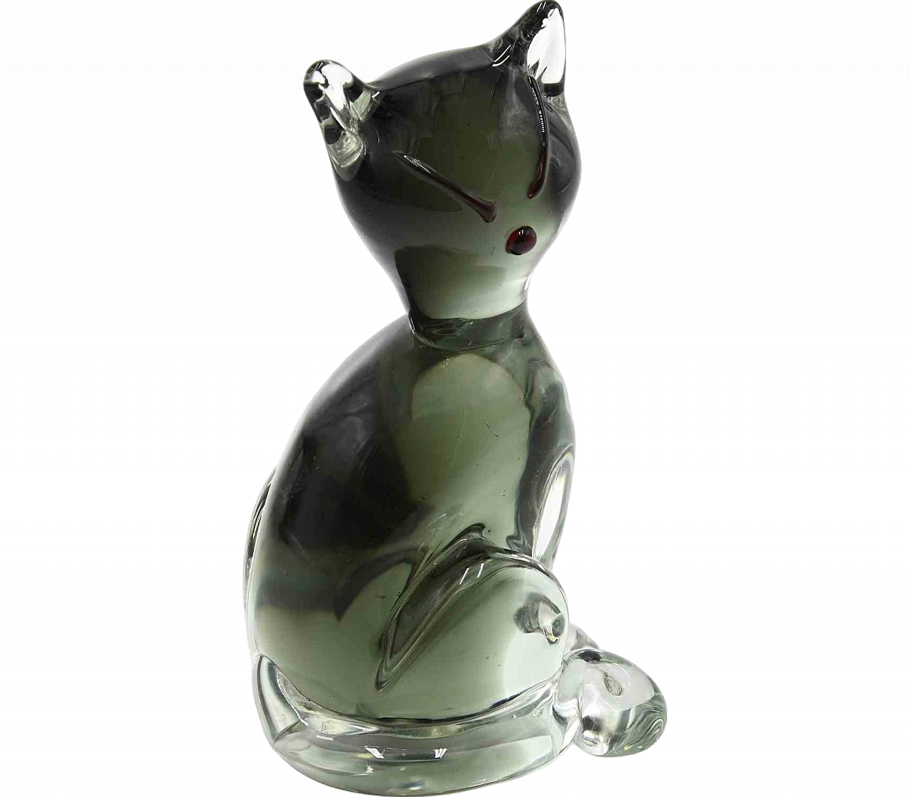 Carlo Moretti, Murano Glass Cat 1980s-1990s 5