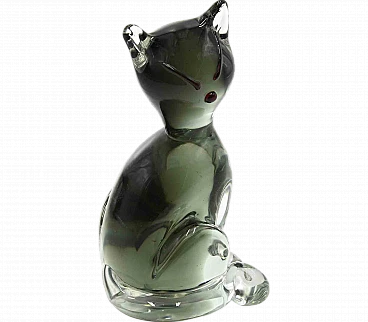 Carlo Moretti, Murano Glass Cat 1980s-1990s