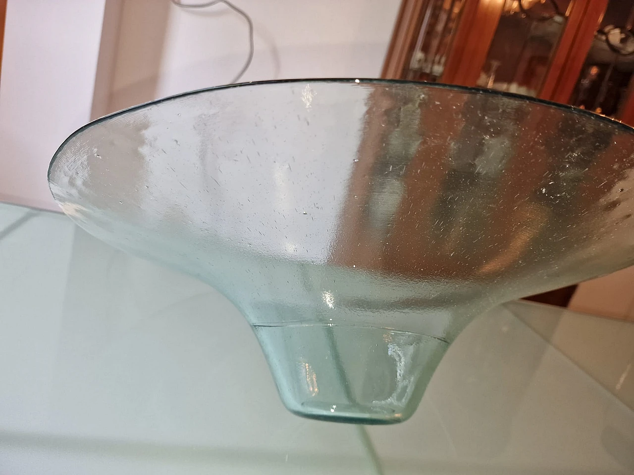 Large blown bubble glass bowl, 90s 2