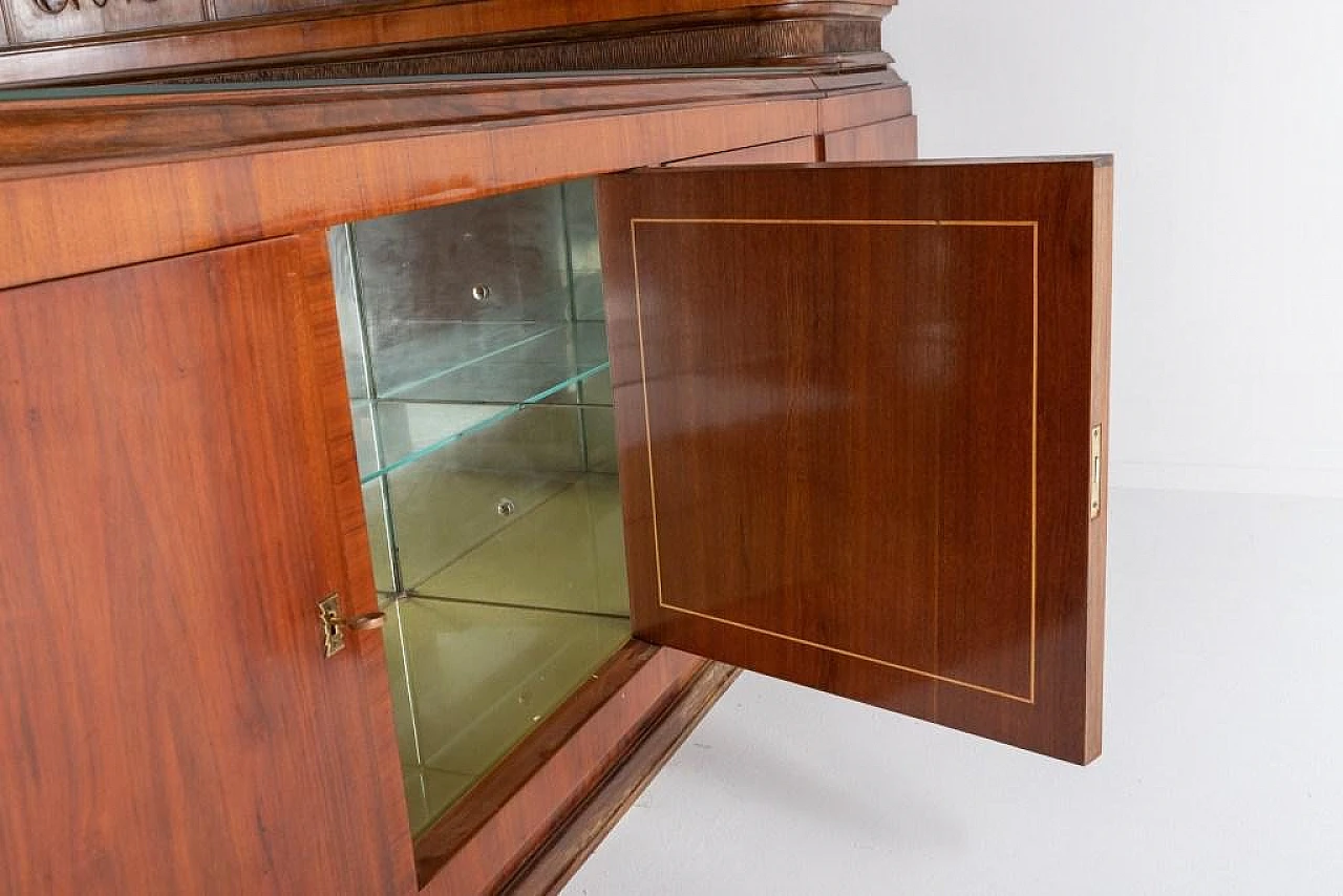 Handcrafted cabinet with carvings, 1950s 8