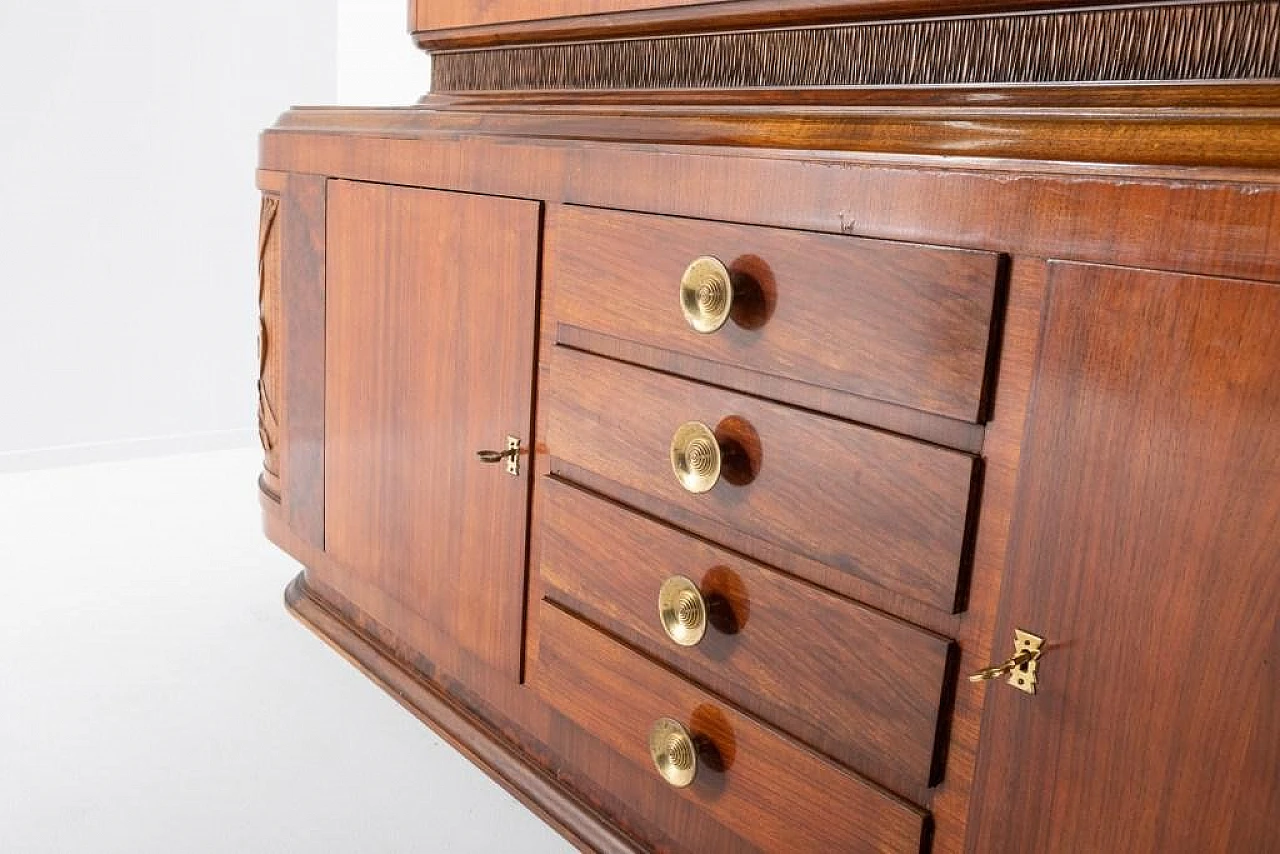 Handcrafted cabinet with carvings, 1950s 20