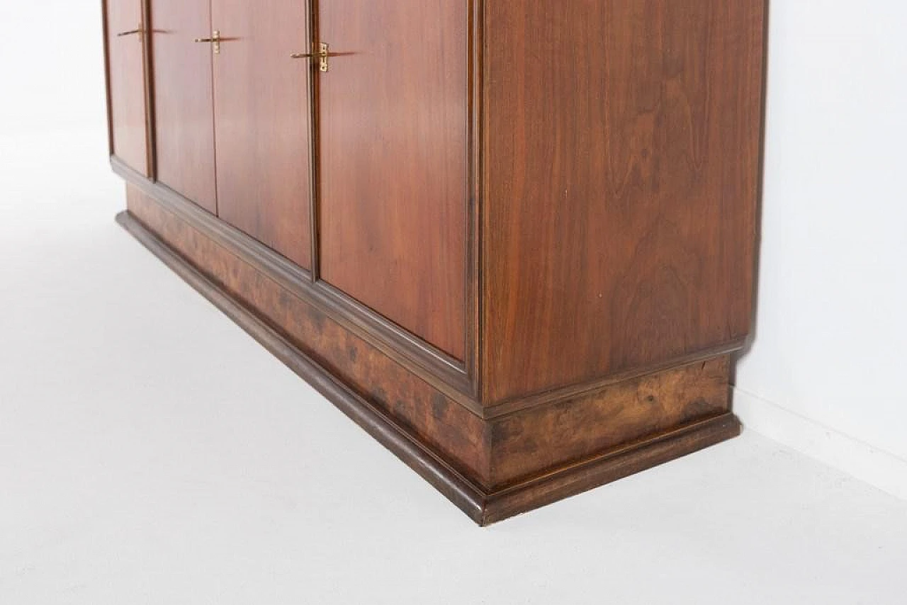 Handcrafted cabinet with glass shelves, 1950s 7