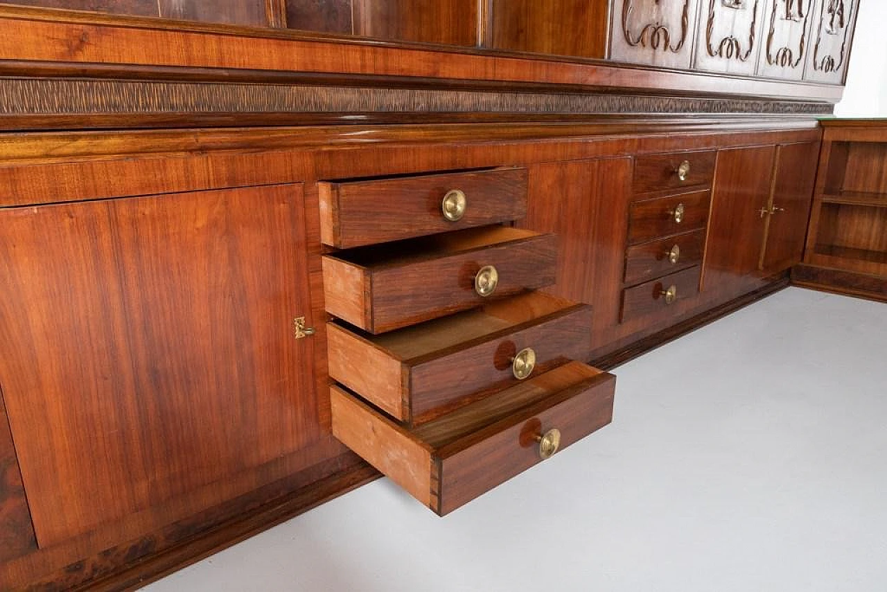 Handcrafted cabinet with carvings, 1950s 22