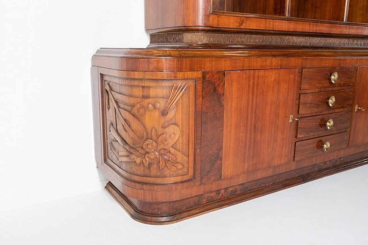 Handcrafted cabinet with carvings, 1950s 23