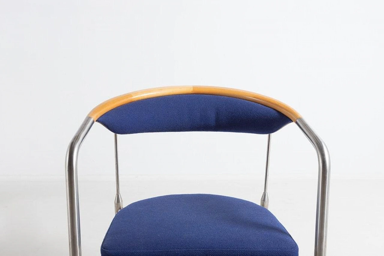 4 Steel and fabric chairs by Hansen & Sorensen, 1990s 10