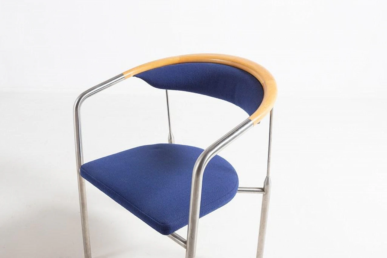 4 Steel and fabric chairs by Hansen & Sorensen, 1990s 13