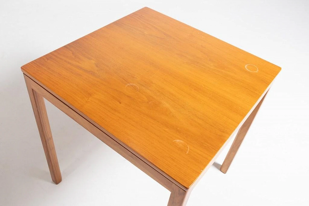 Pair of Scandinavian walnut tables, 1960s 5