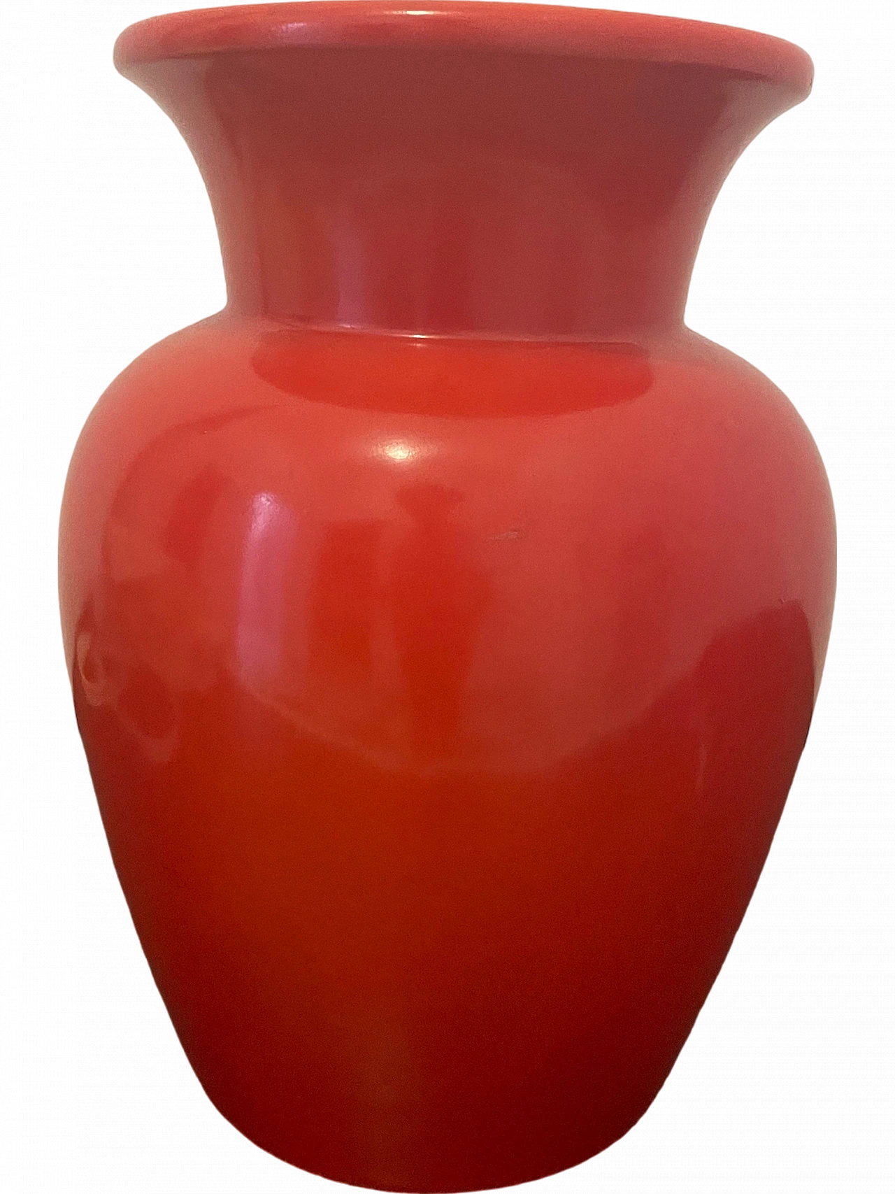 Red ceramic vase by Ponti & Garibaldi for Richard Ginori, 1940s 7