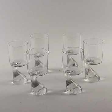 6 Smoke glasses by Joe Colombo for Riedel, 1960s