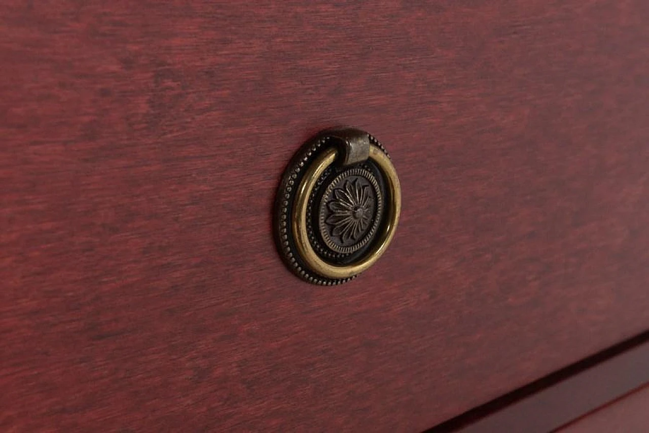 Credenza bassa in legno con specchio, anni '70 6