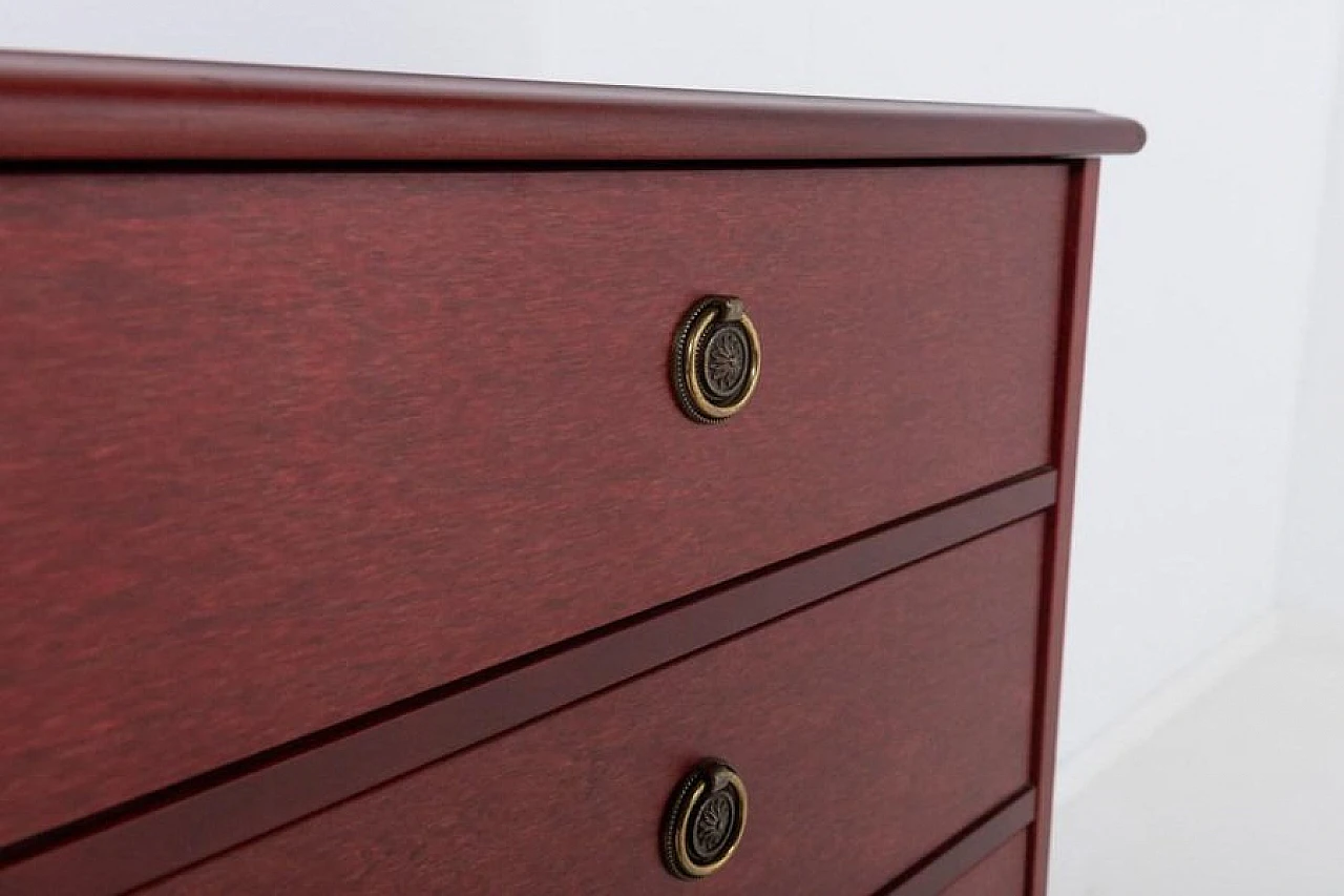 Credenza bassa in legno con specchio, anni '70 7