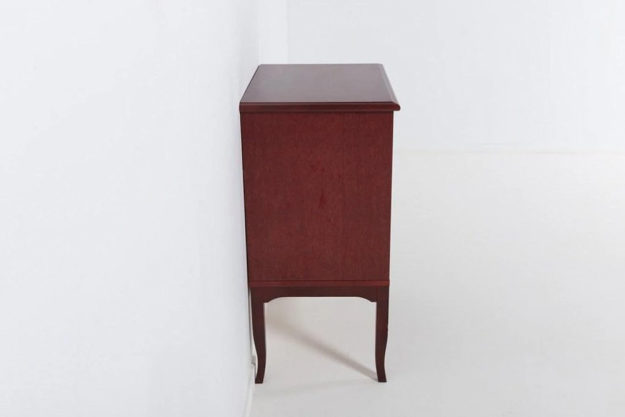 Credenza bassa in legno con specchio, anni '70 10