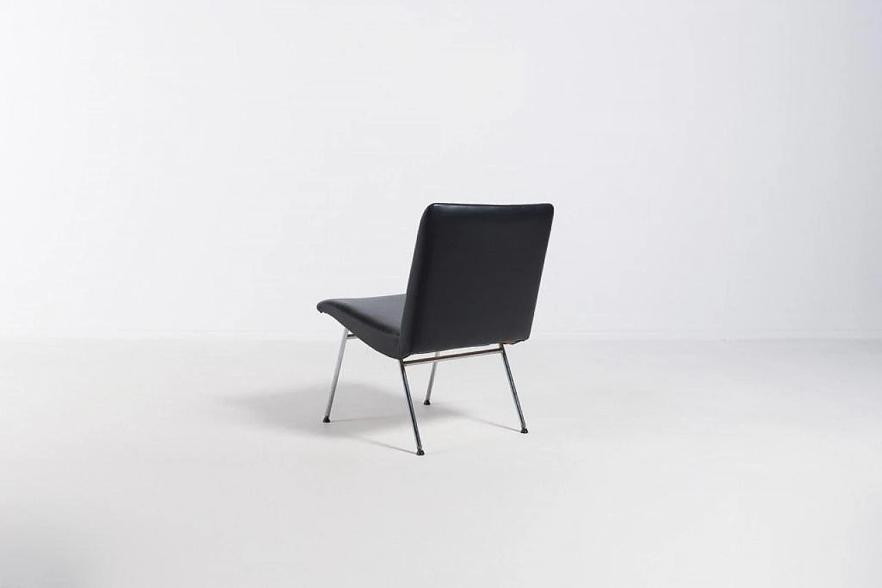 Danish black vinyl chair, 1960s 10