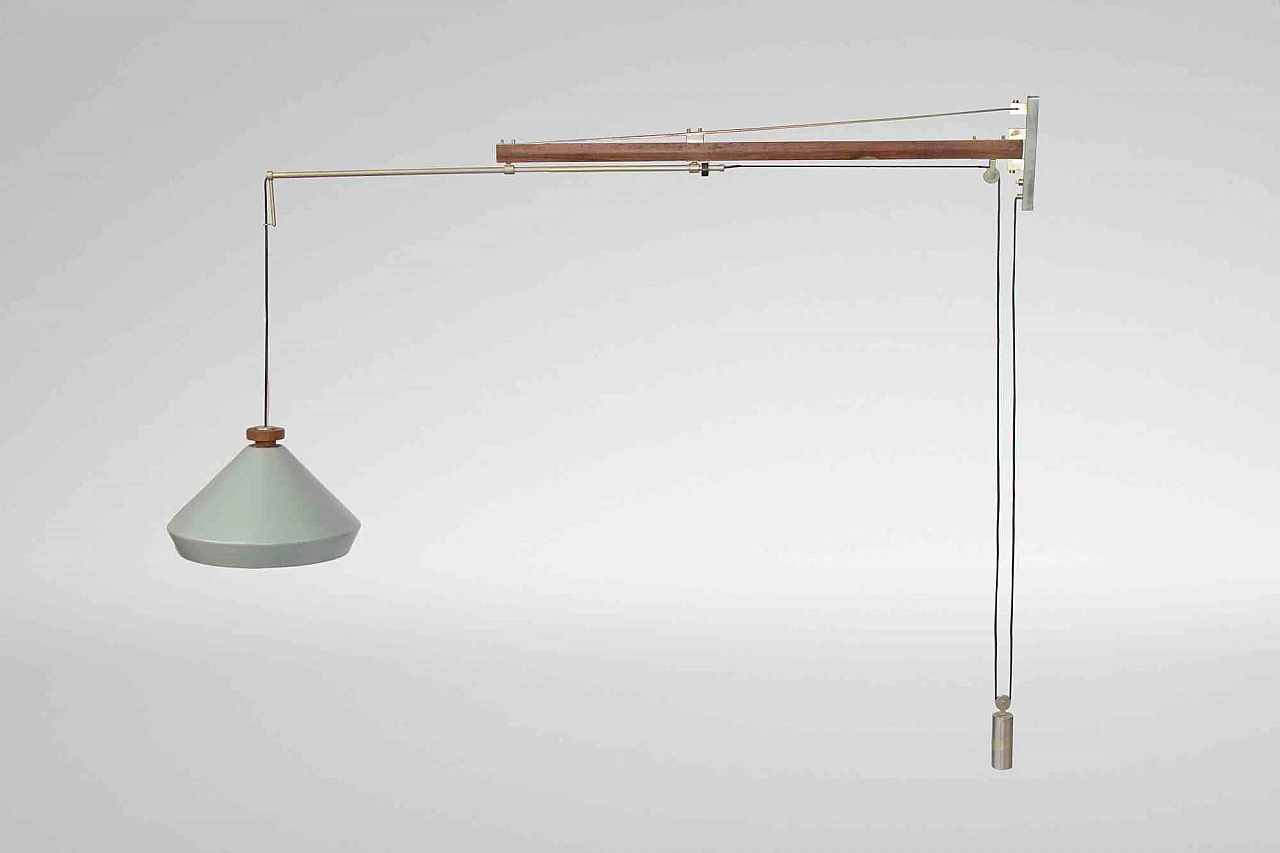 Tito Agnoli, Saliscendi lamp model "177A", 1940s-50s 1