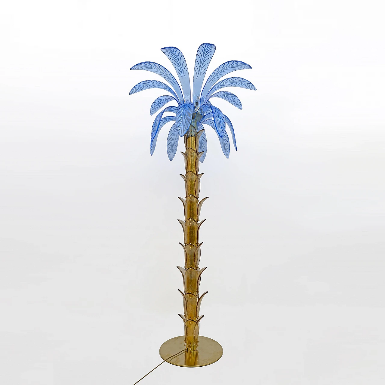 Pair of Murano glass palm floor lamps, 1970s 2