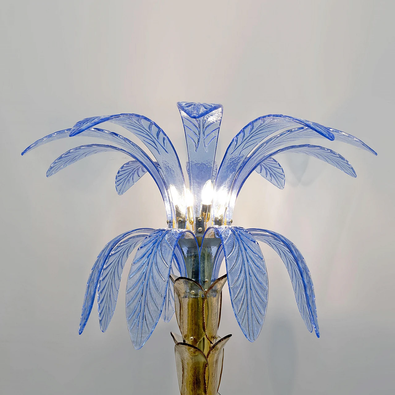 Pair of Murano glass palm floor lamps, 1970s 8