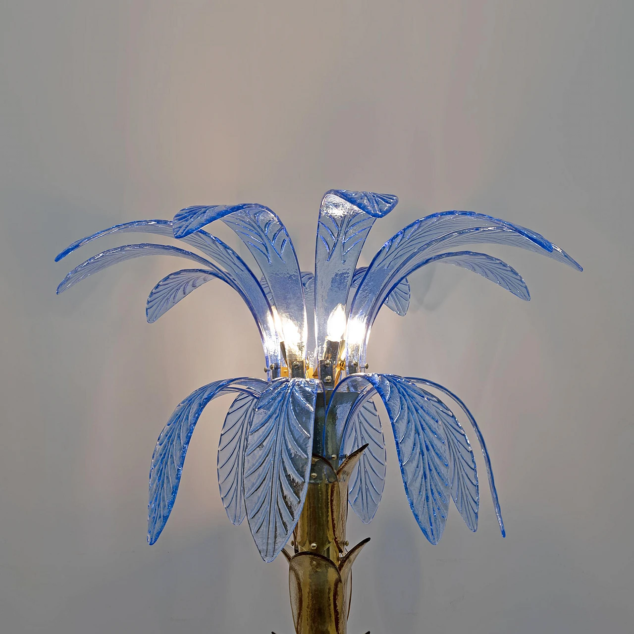 Pair of Murano glass palm floor lamps, 1970s 10