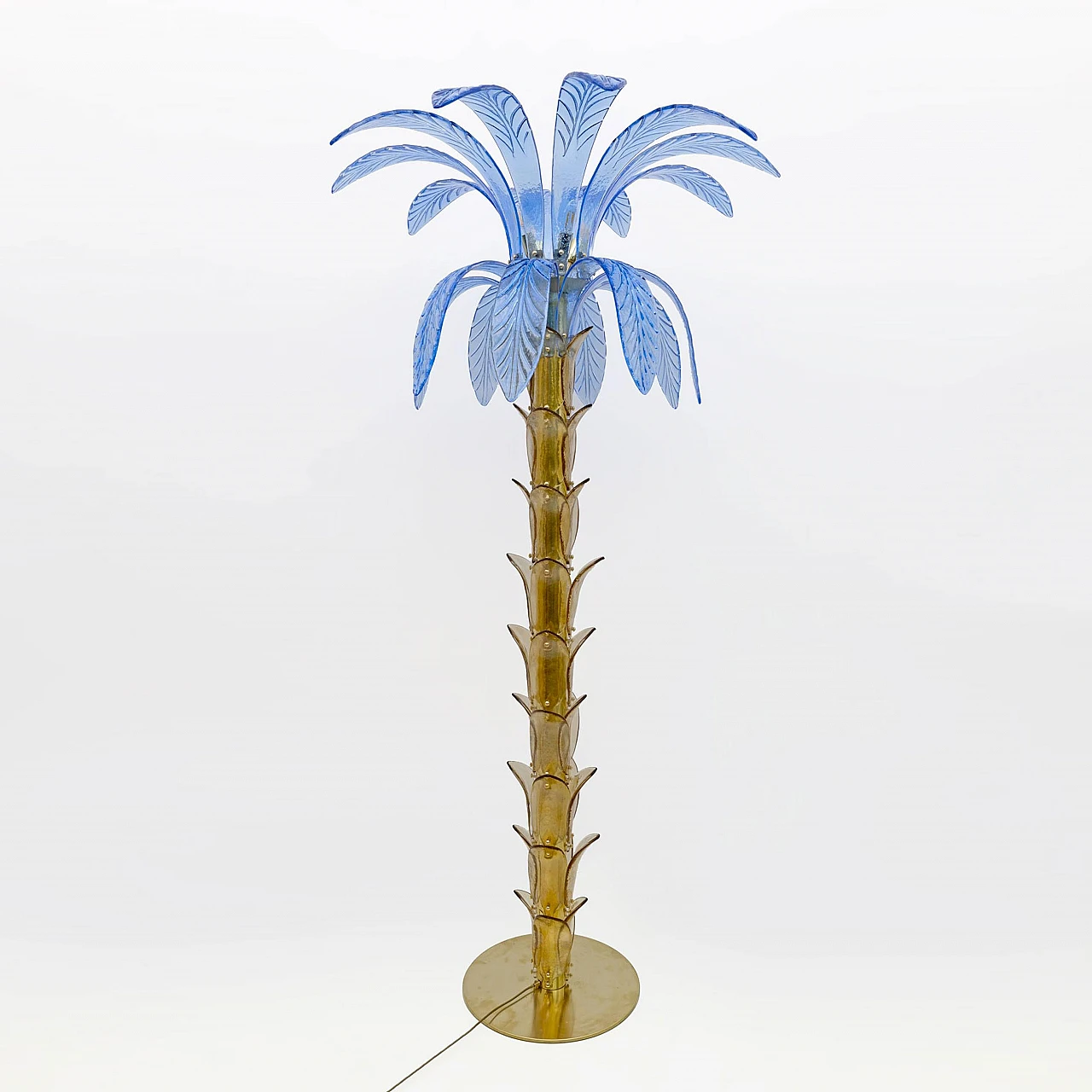 Pair of Murano glass palm floor lamps, 1970s 12