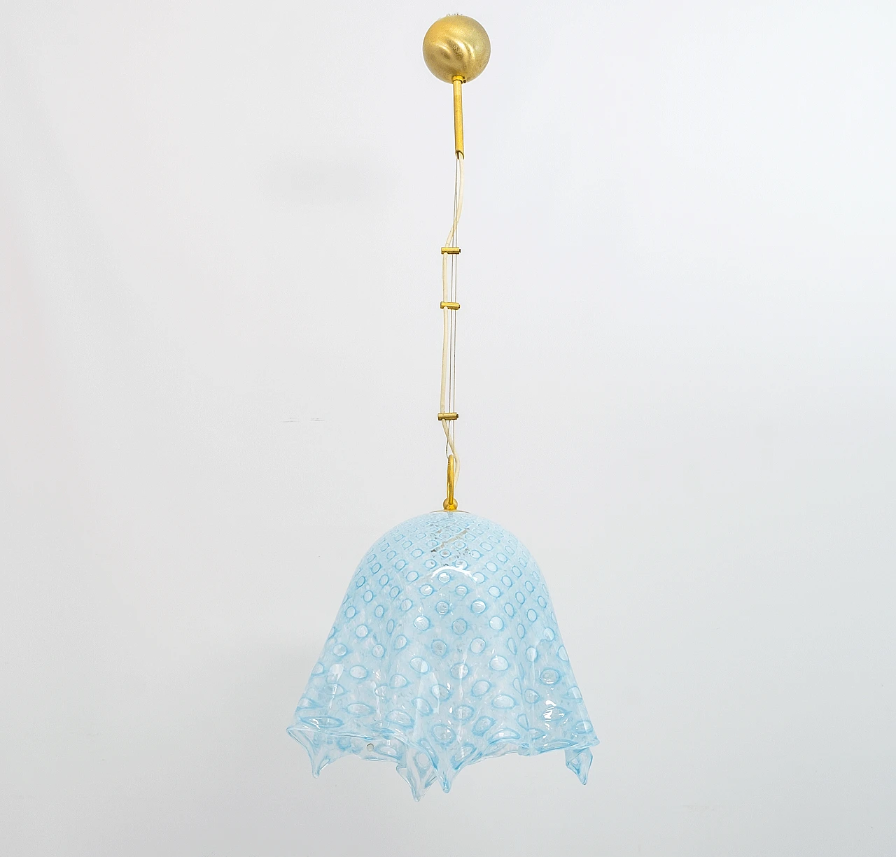 Fazzoletto ceiling lamp in blue Murano glass by La Murrina, 1960s 1