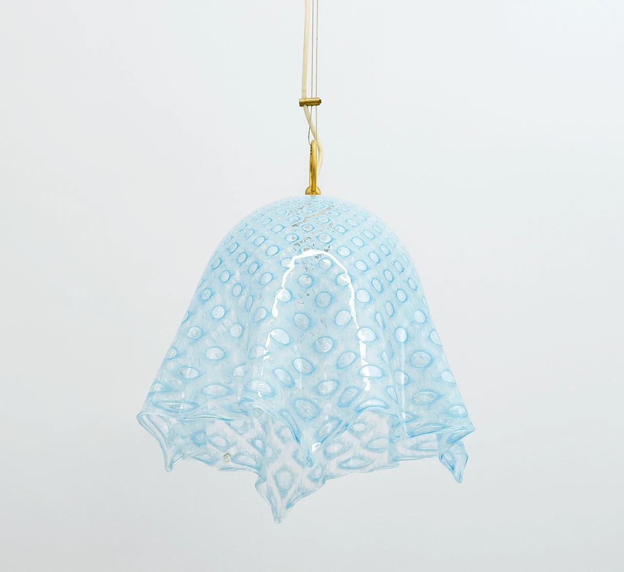 Fazzoletto ceiling lamp in blue Murano glass by La Murrina, 1960s 2