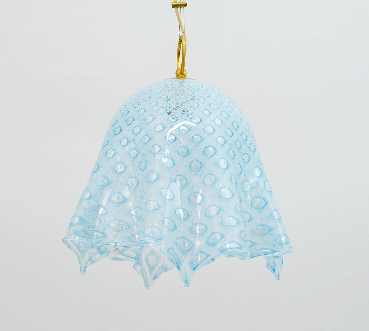 Fazzoletto ceiling lamp in blue Murano glass by La Murrina, 1960s 3