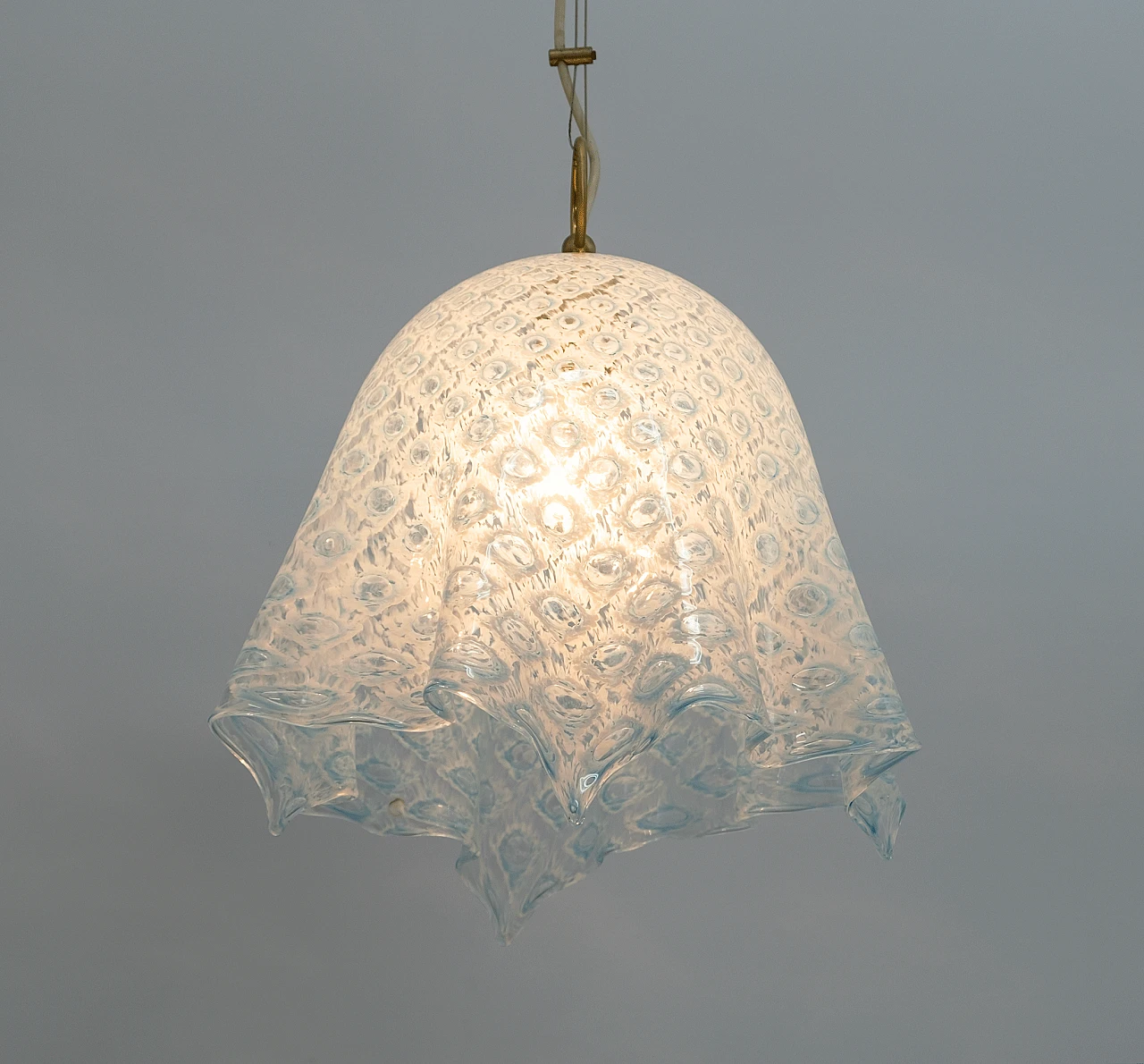 Fazzoletto ceiling lamp in blue Murano glass by La Murrina, 1960s 4