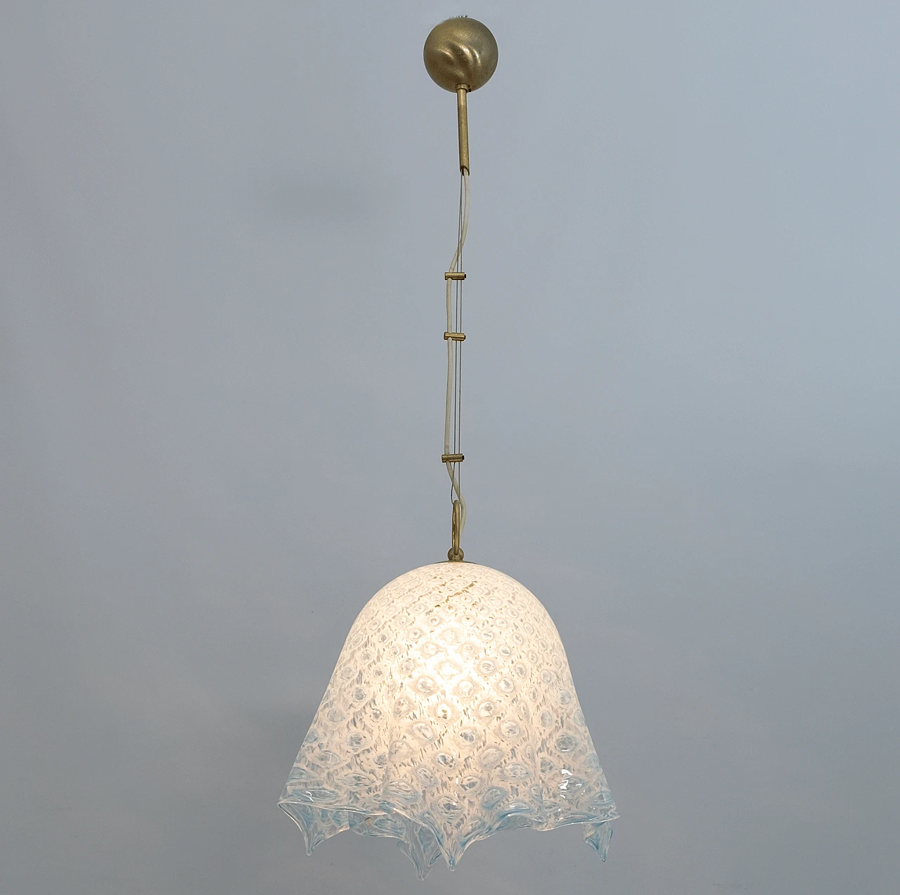 Fazzoletto ceiling lamp in blue Murano glass by La Murrina, 1960s 5