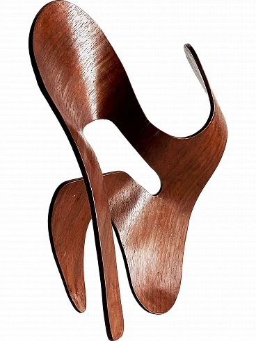 Mrs. Charles Eames_ The shadow does not bend, walnut plywood sculpture