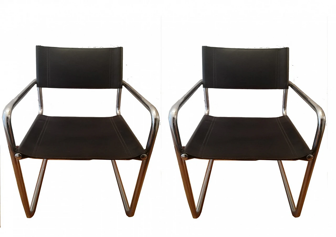 Pair of MG5 dining chairs by Mart Stam for Matteo Grassi 5