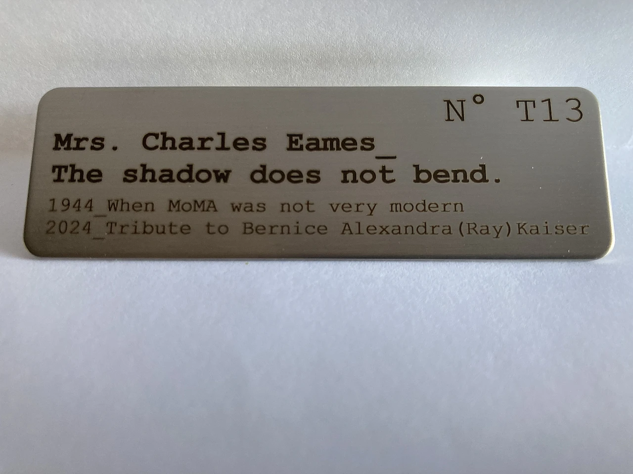 Mrs. Charles Eames_ The shadow does not bend, walnut plywood sculpture 40