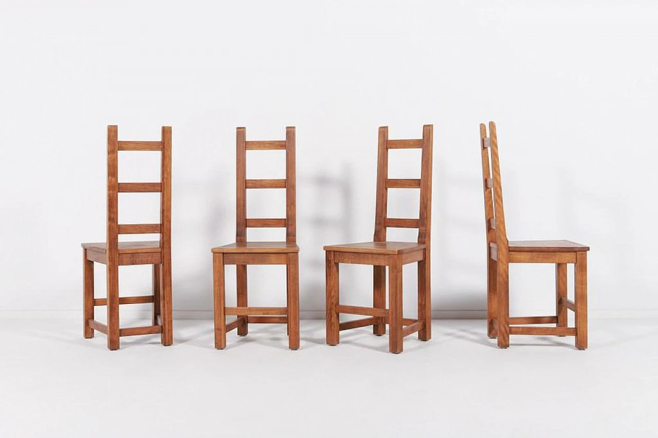 4 Walnut dining chairs by Sven Larsson, late 20th century 1