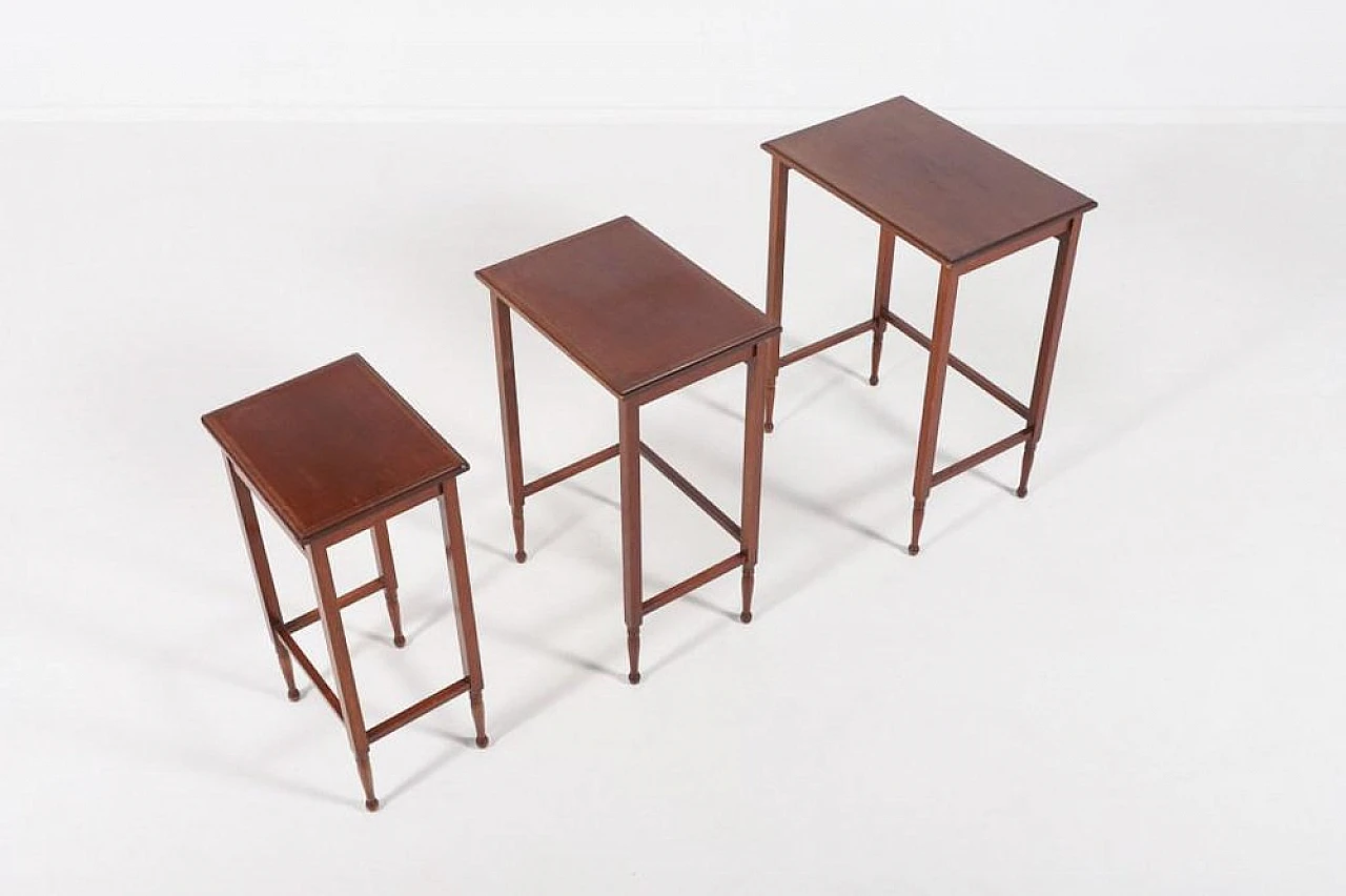 3 Nesting side tables from Nordiska Kompaniet, 1950s 2