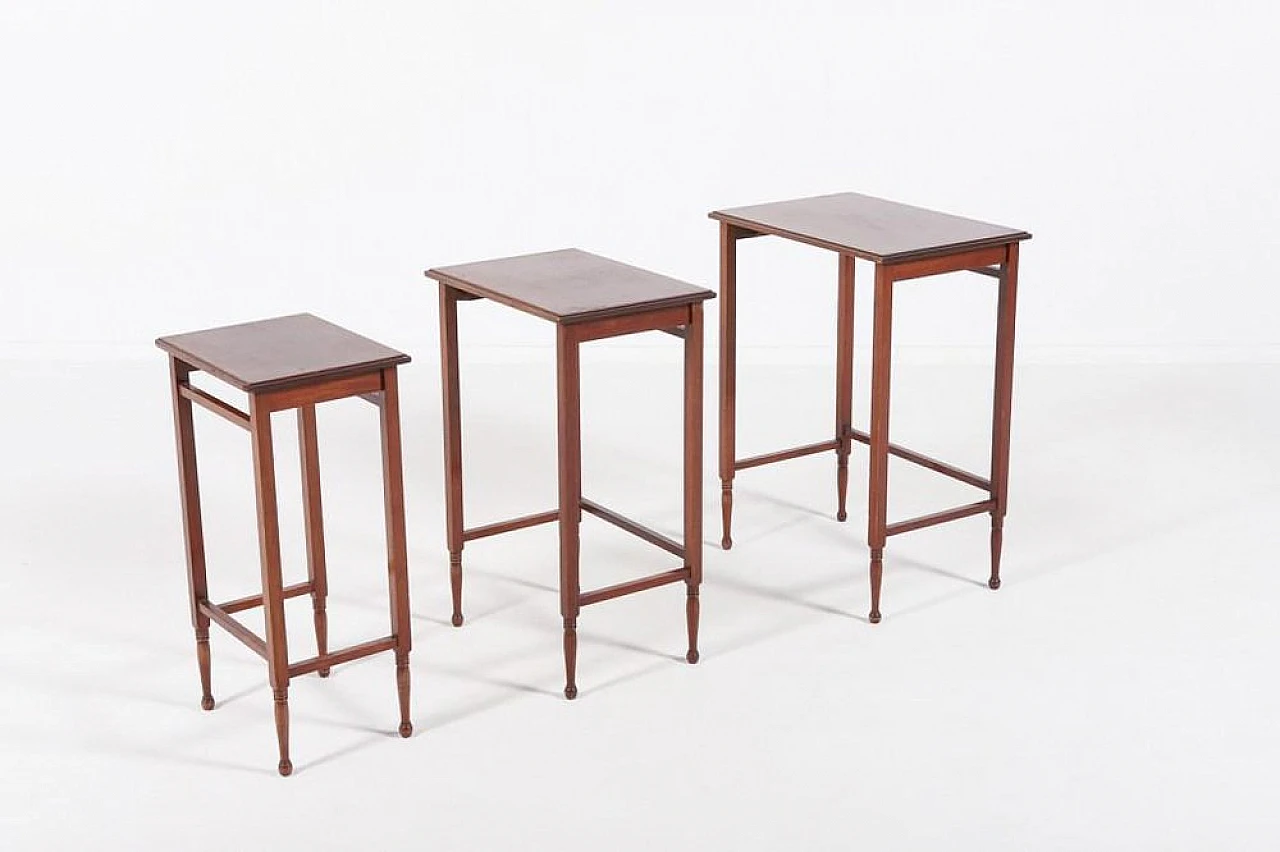 3 Nesting side tables from Nordiska Kompaniet, 1950s 3