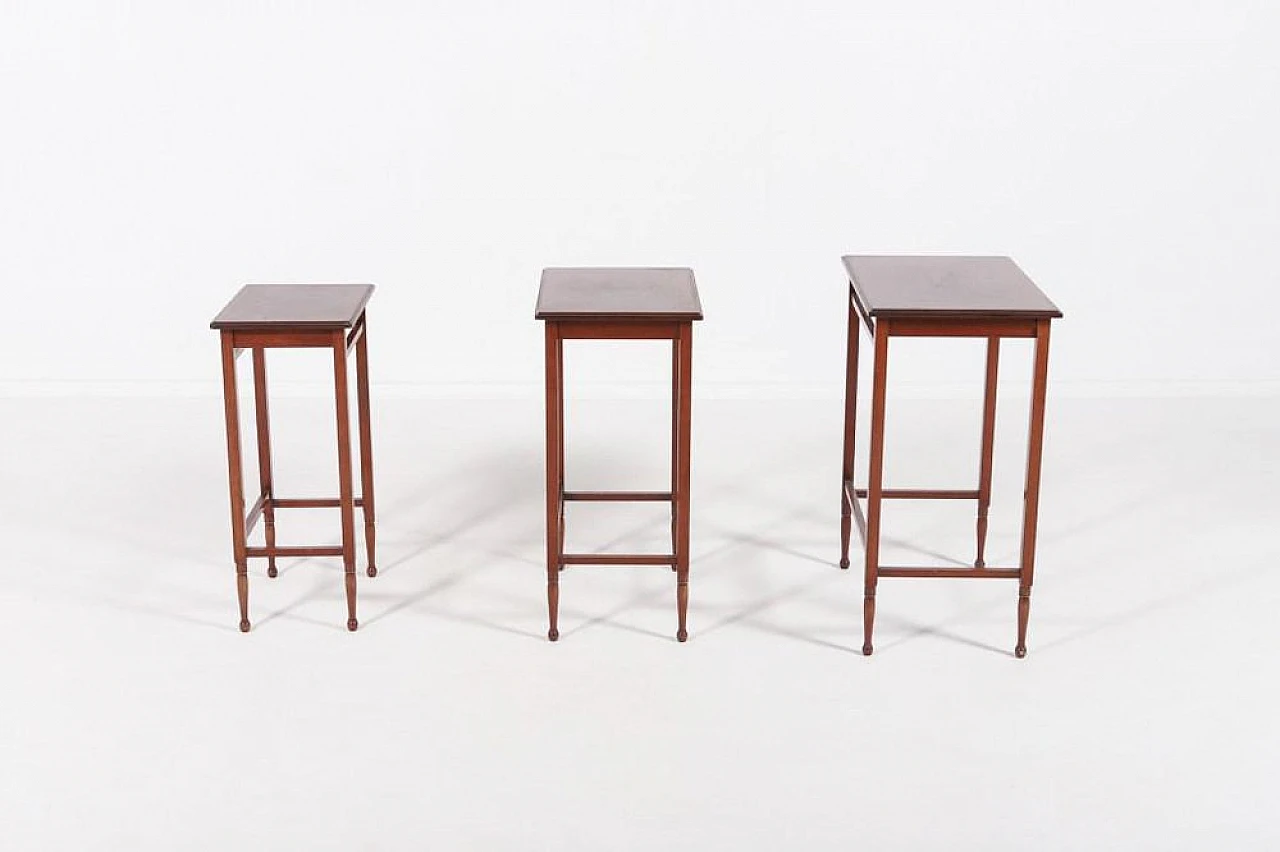 3 Nesting side tables from Nordiska Kompaniet, 1950s 6