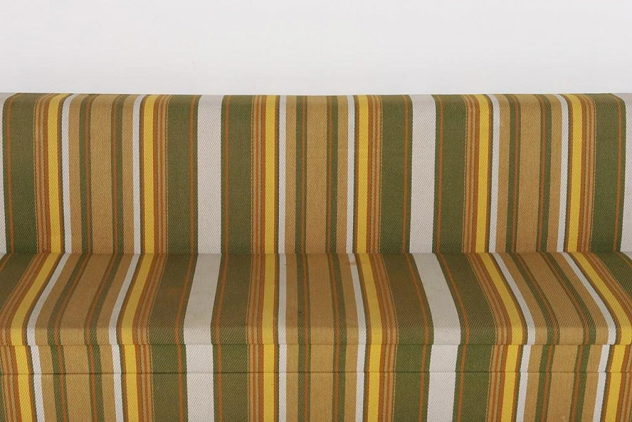 Wood, fabric and wool bench, 1960s 12