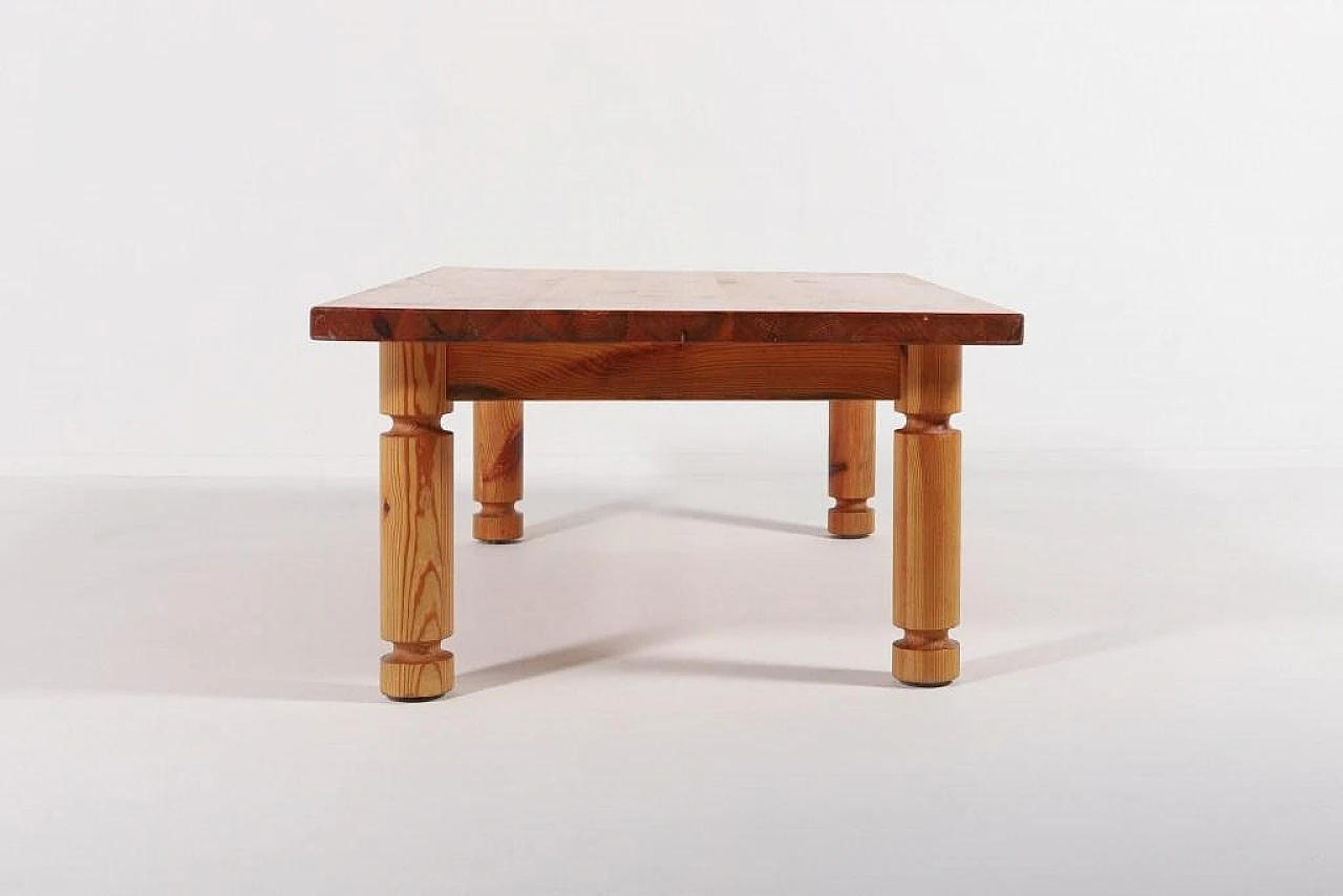 Solid pine coffee table by Sven Larsson, 1960s 4