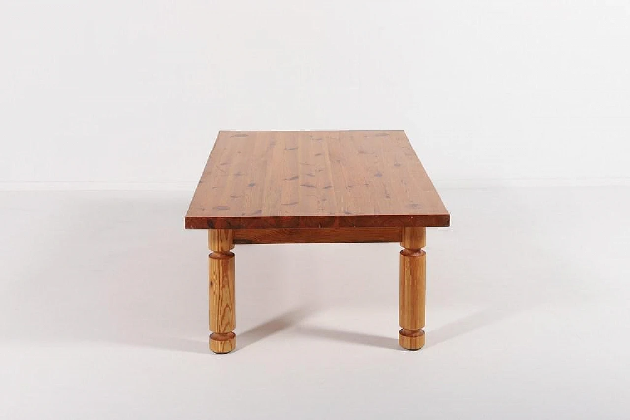 Solid pine coffee table by Sven Larsson, 1960s 5