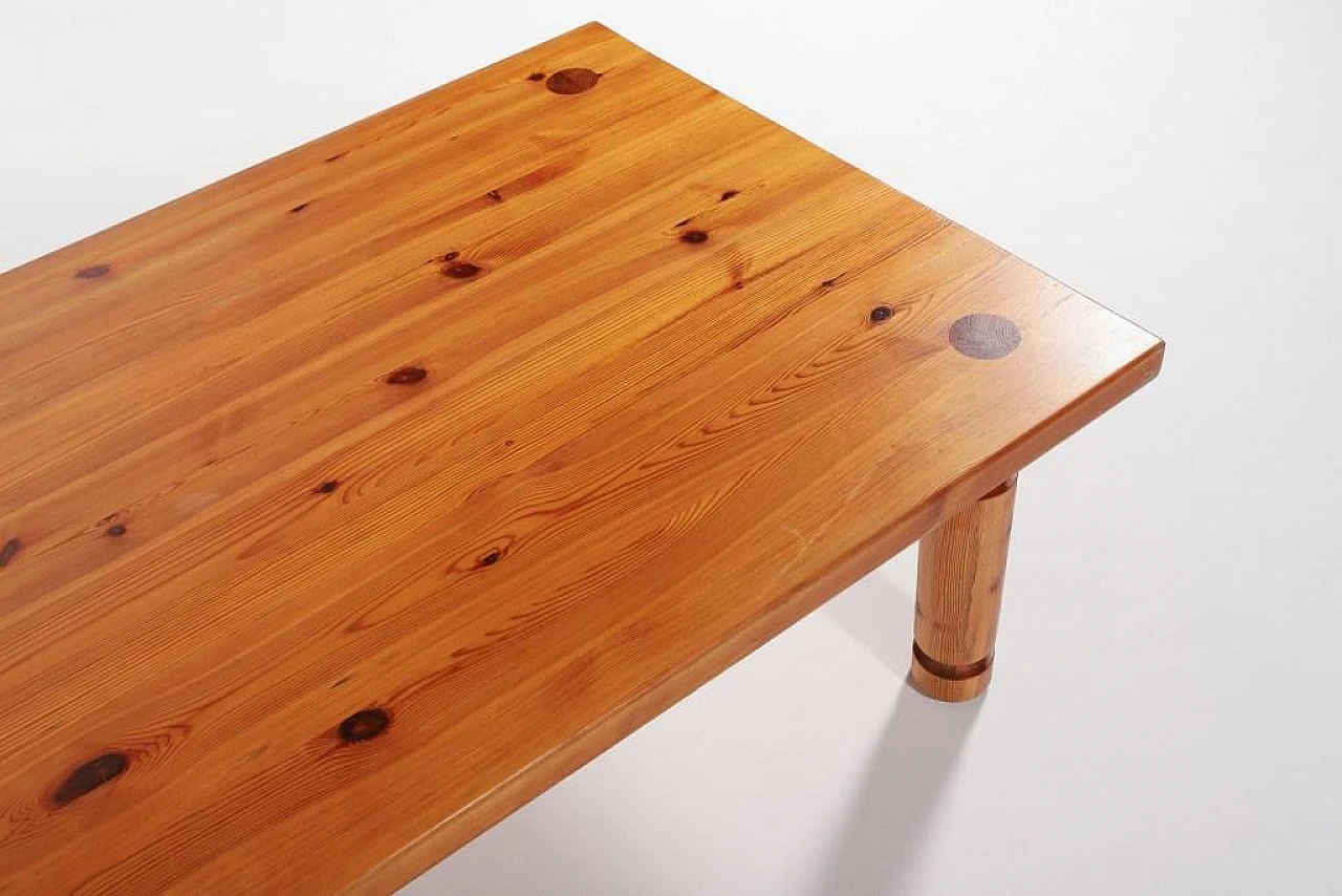 Solid pine coffee table by Sven Larsson, 1960s 6