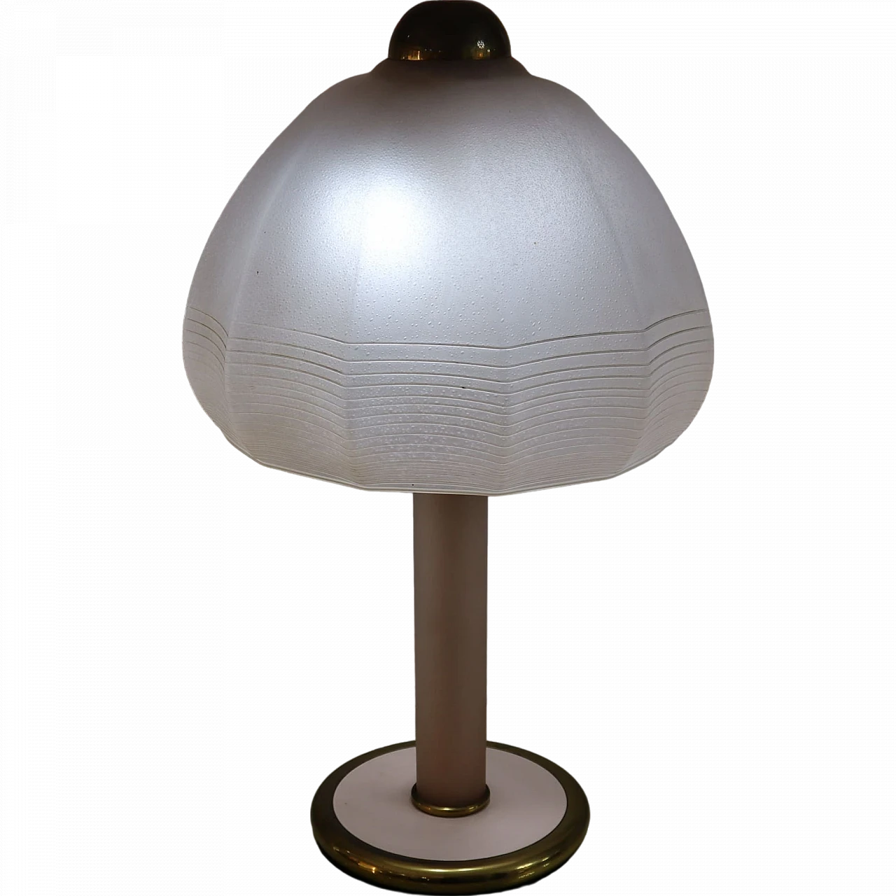 Table lamp in Murano glass & brass by F. Fabbian, 1970s 8