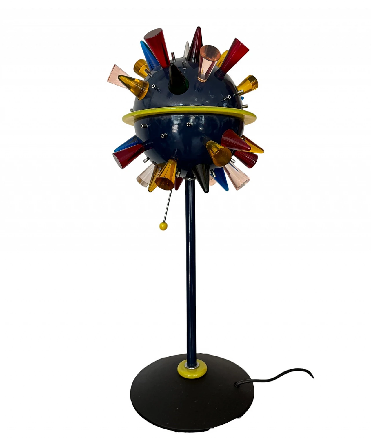 Multicolor table lamp in glass & metal by A. Mendini for Venini, 1992 7