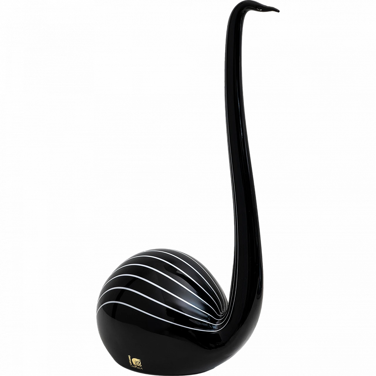 Livio Seguso, Black swan, Murano glass sculpture, 1980s 9